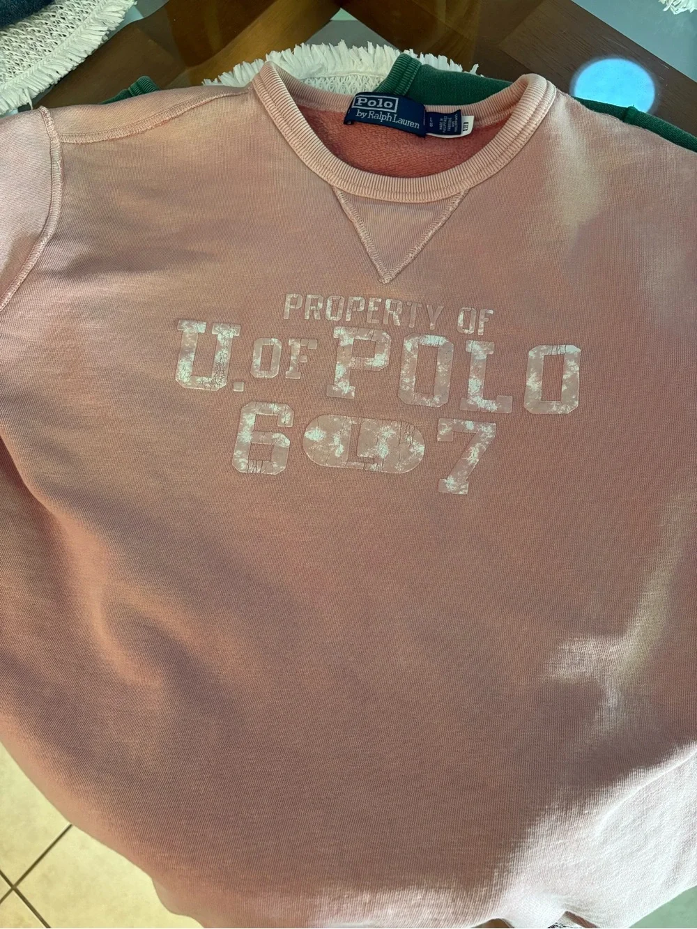 Polo by Ralph Lauren Light Pink Crewneck Sweatshirt